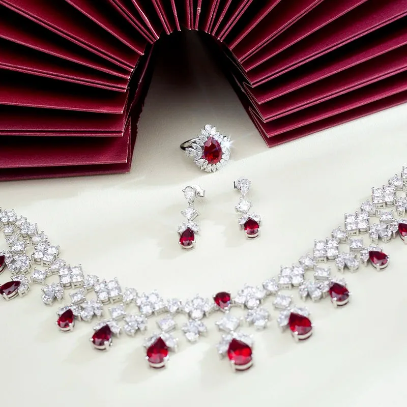 Ravishing Ruby Jewelry Set