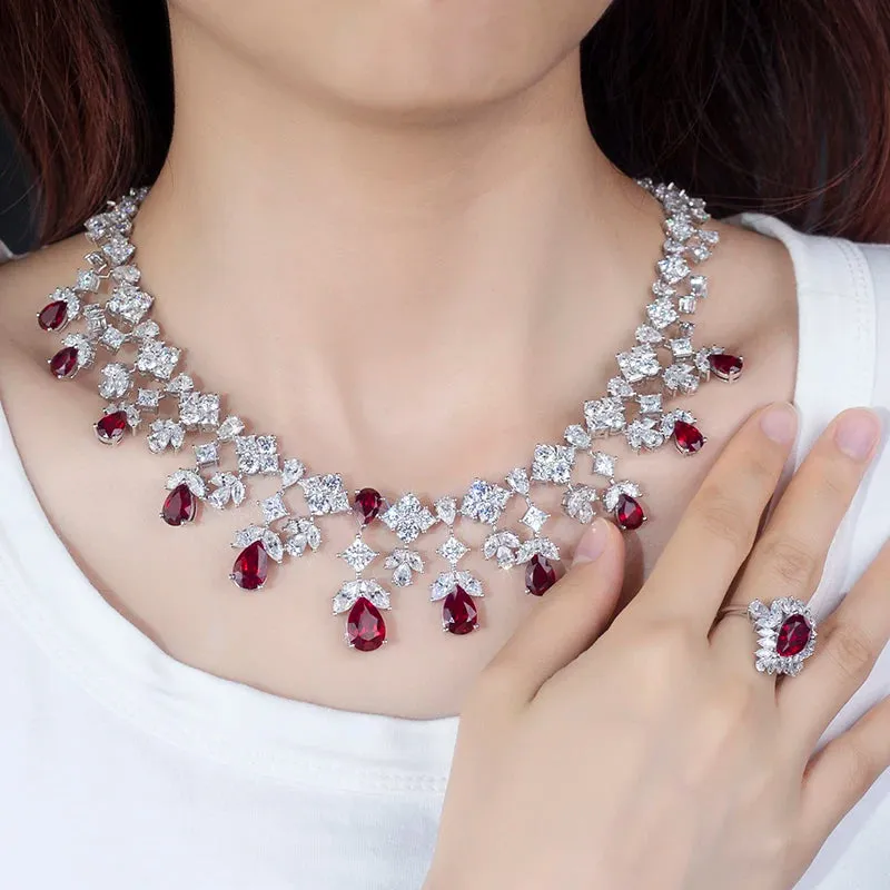 Ravishing Ruby Jewelry Set