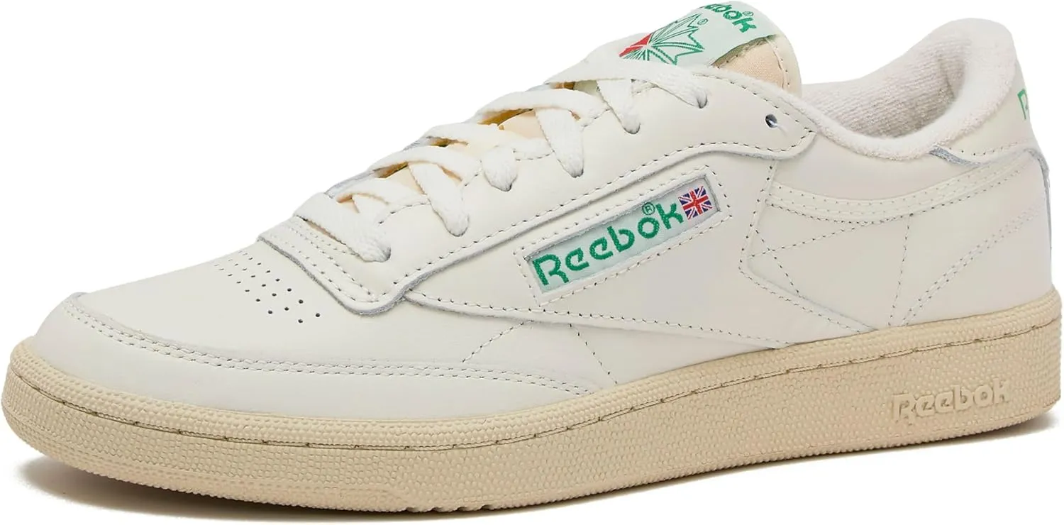 Reebok unisex-adult CLUB C 85 VINTAGE,TOP-CHALK/PAPERWHITE/GLEN GREEN,5.5