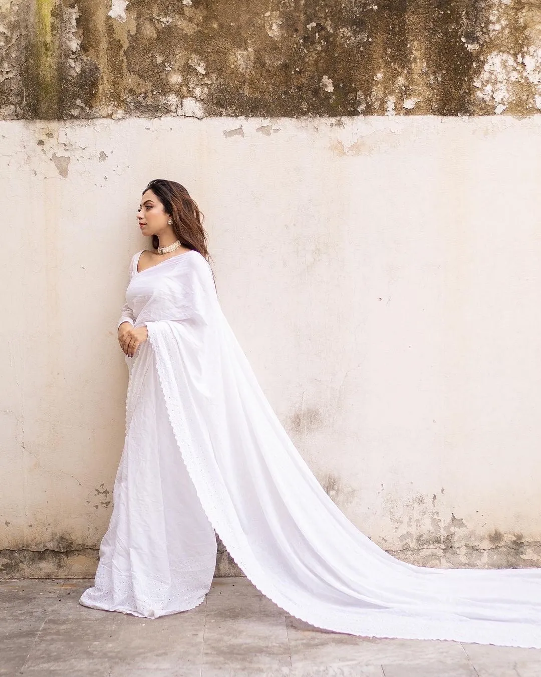Sample Sale - Chikan Edit: Creamy White