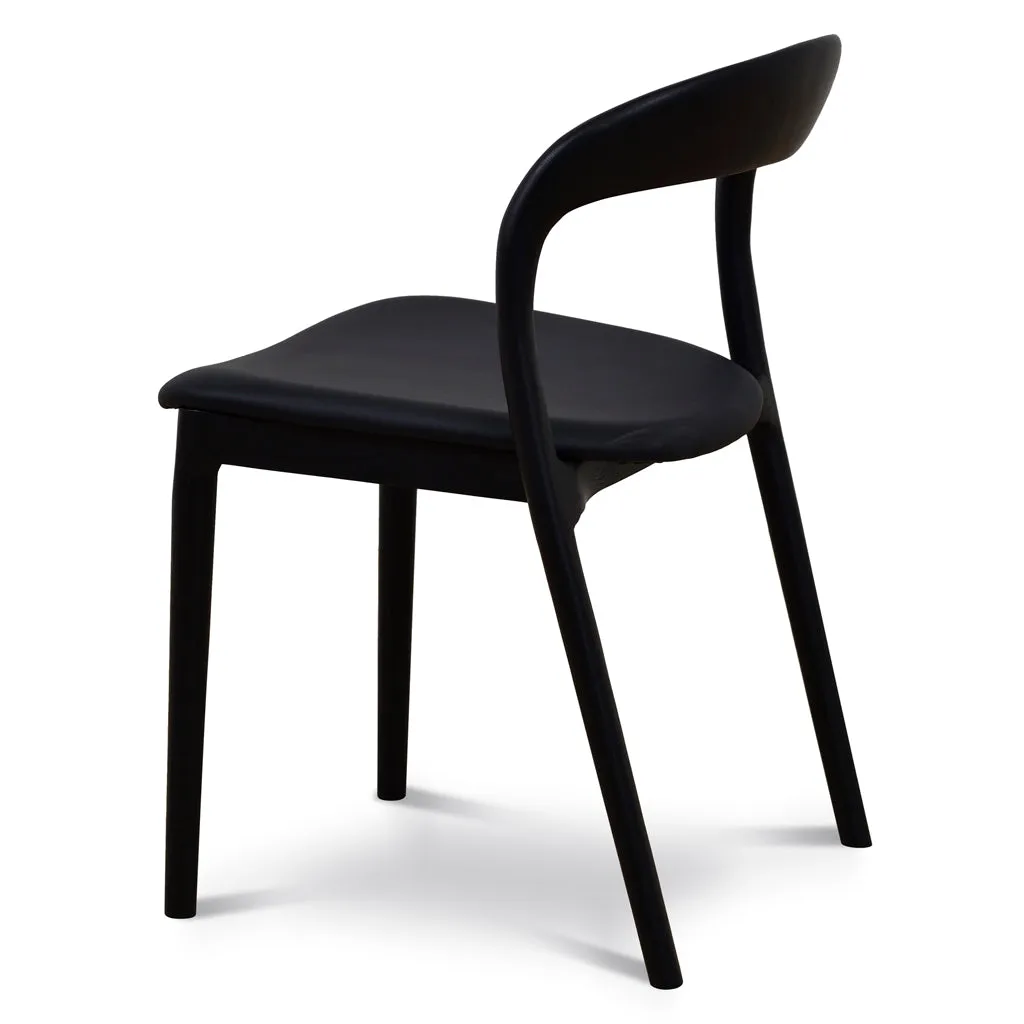 Set of 2 - Caspar Dining Chair - Full Black