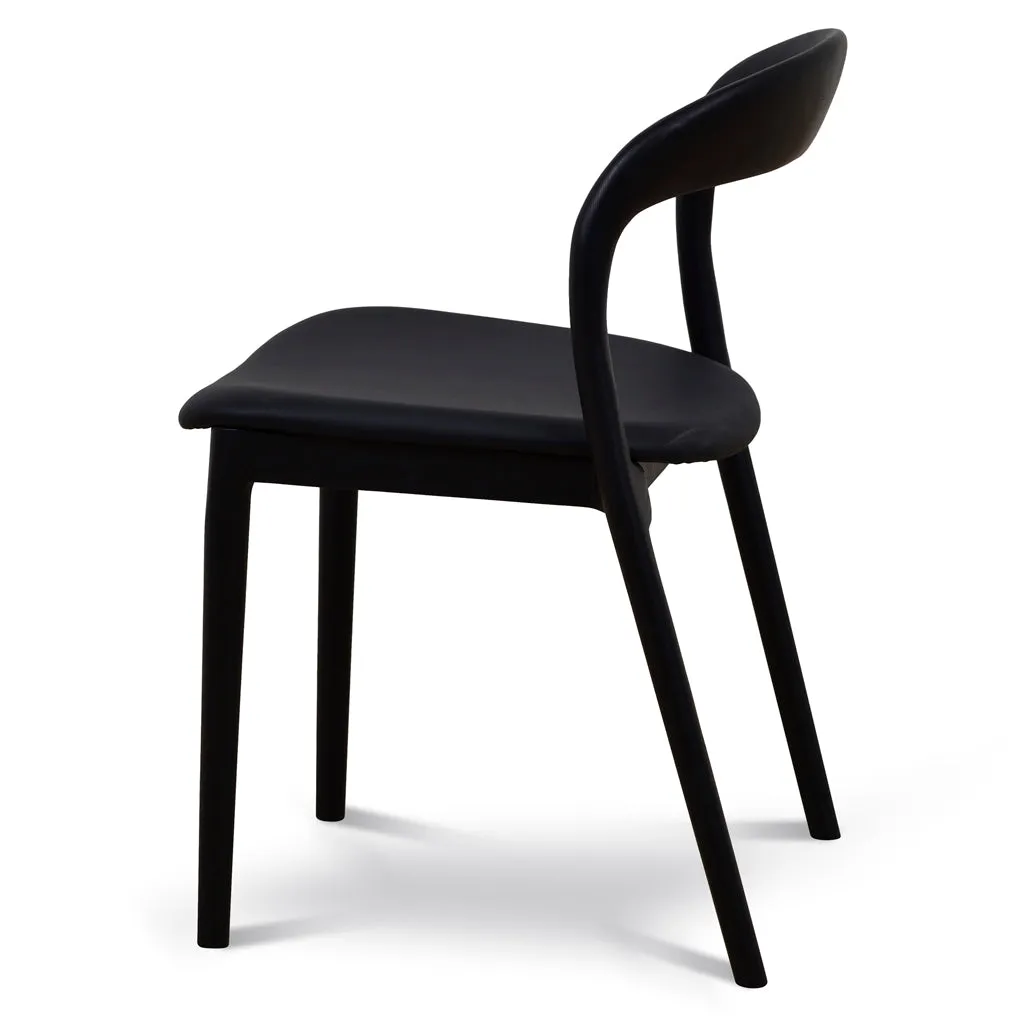 Set of 2 - Caspar Dining Chair - Full Black