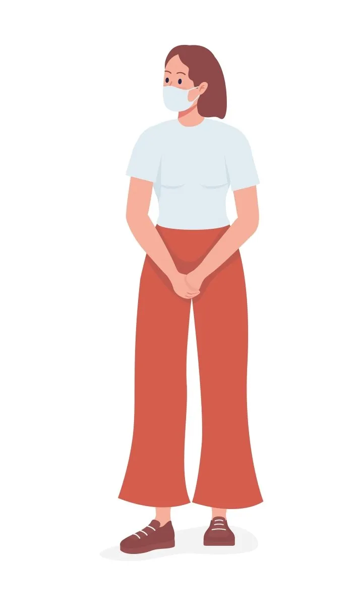 Social distancing color vector illustration bundle