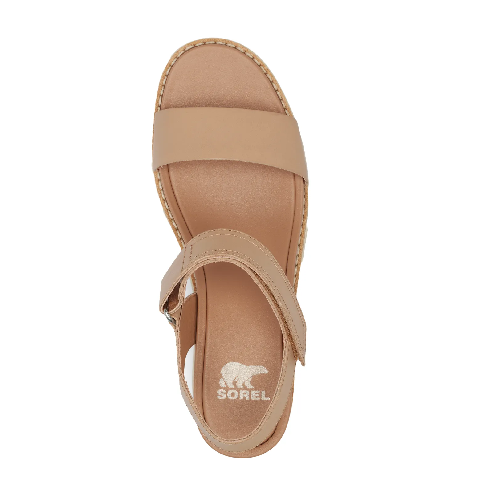 Sorel Joanie IV Ankle Strap Wedge Sandal (Women) - Honest Beige/Bleached Ceramic