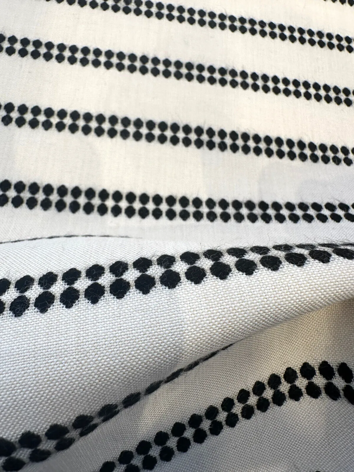 Sunbrella Journey Classic Stripe Ivory Upholstery Outdoor Fabric By the yard