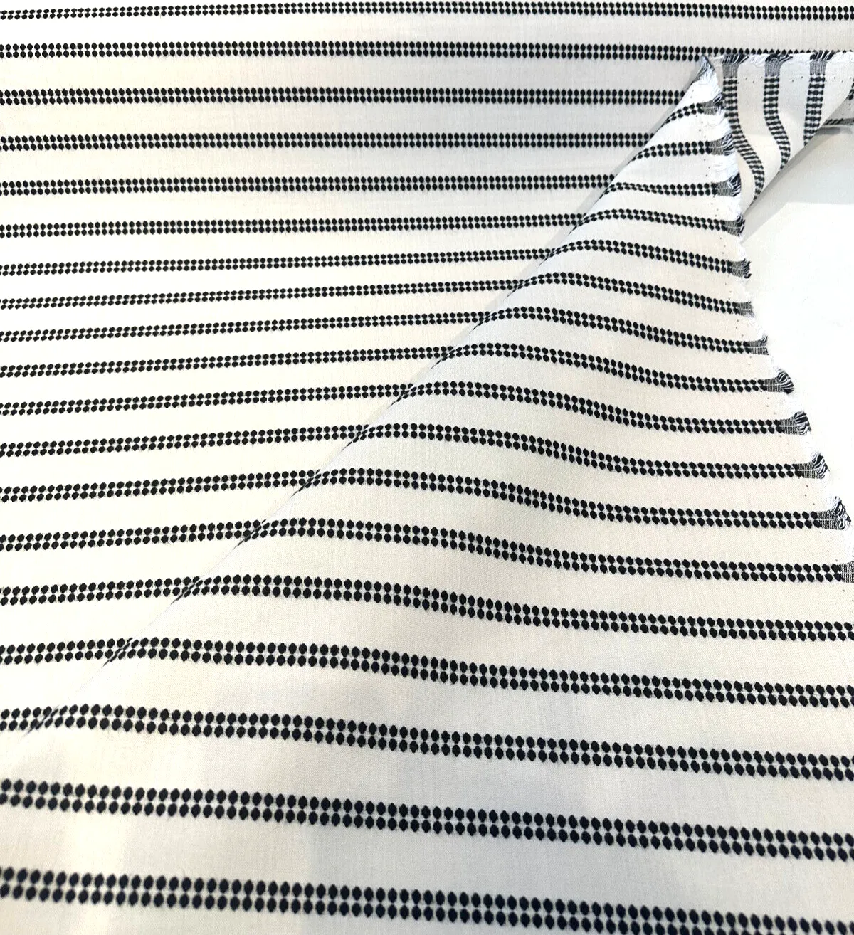 Sunbrella Journey Classic Stripe Ivory Upholstery Outdoor Fabric By the yard