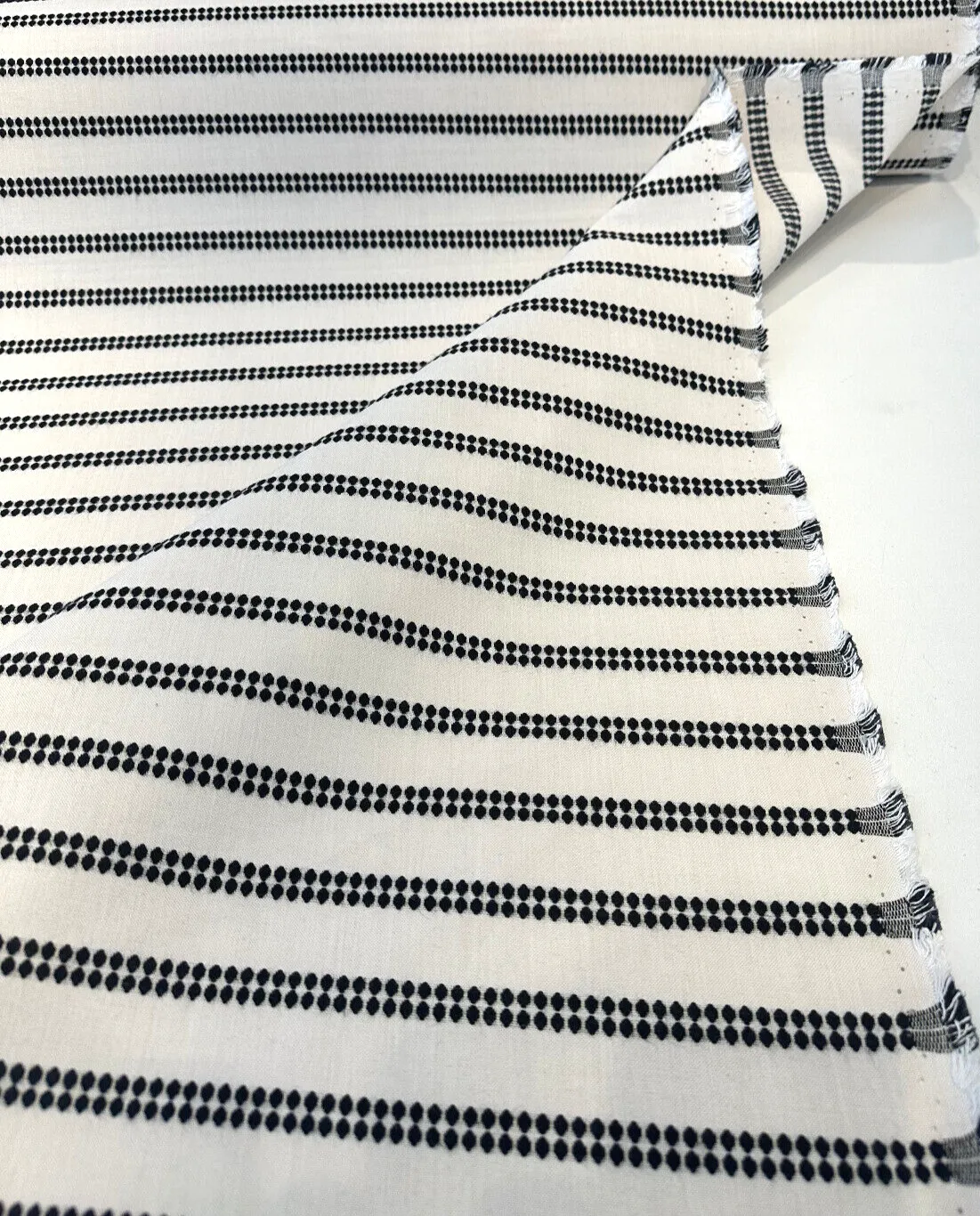 Sunbrella Journey Classic Stripe Ivory Upholstery Outdoor Fabric By the yard