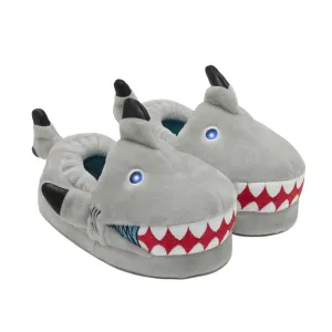 Terry Black Tip Grey Shark Slippers