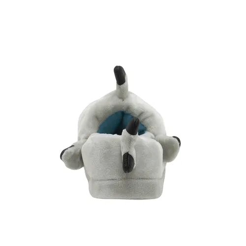 Terry Black Tip Grey Shark Slippers