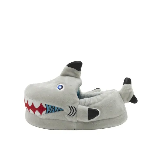 Terry Black Tip Grey Shark Slippers