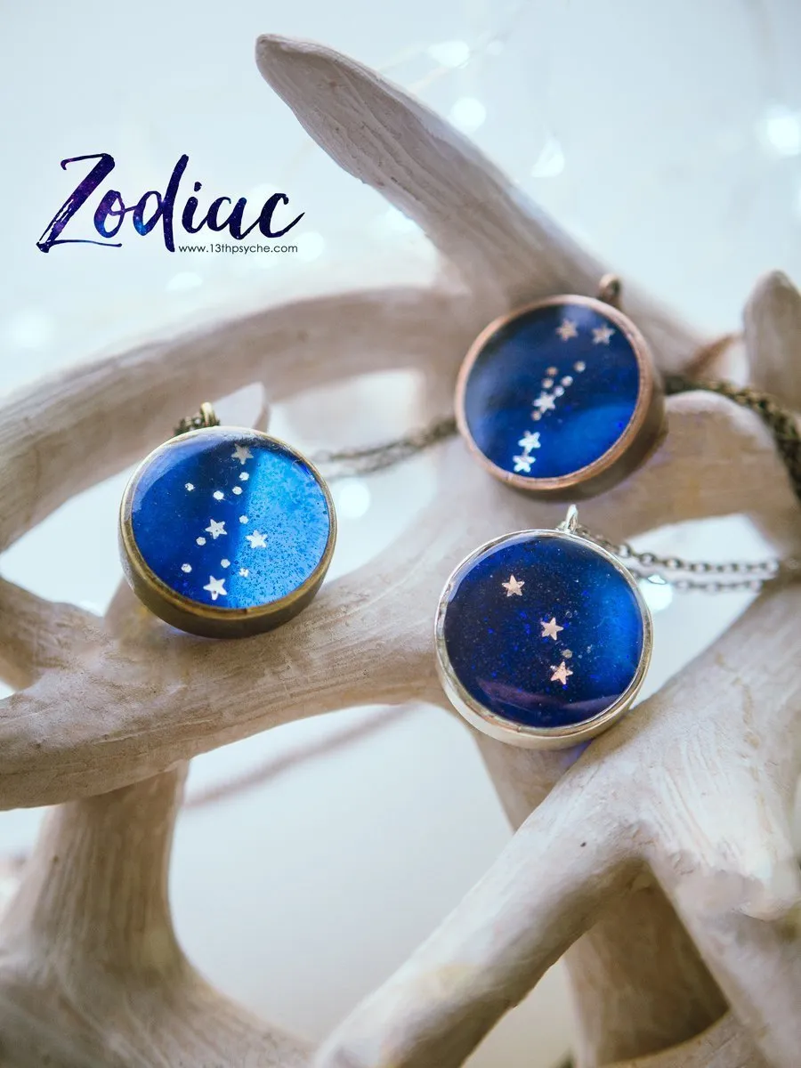 Zodiac jewelry, Tauro constellation necklace