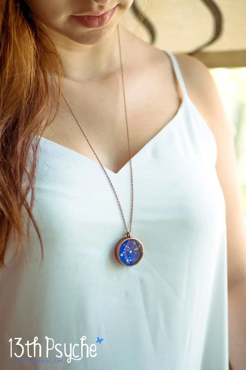Zodiac jewelry, Tauro constellation necklace