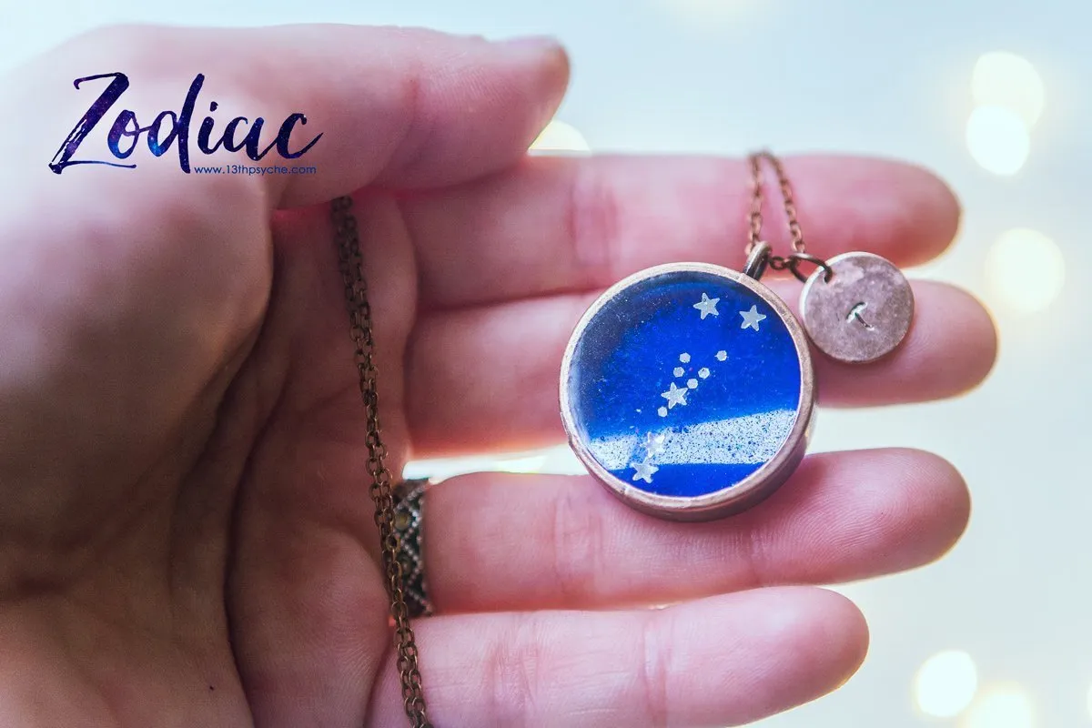 Zodiac jewelry, Tauro constellation necklace
