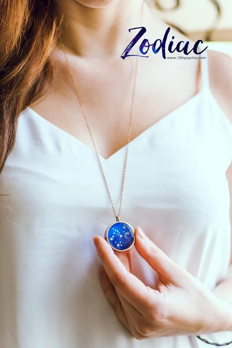 Zodiac jewelry, Tauro constellation necklace