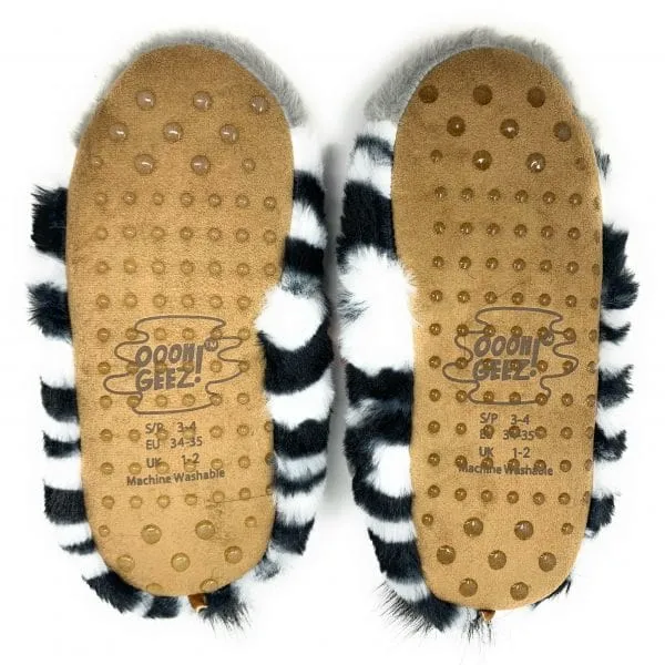 ZZ Zebra Kids CUTE Fluffy House Slippers